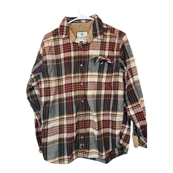 Mens Grunge Flannel Shirt Button Down Distressed Gorpcore Utility - Picture 1 of 4